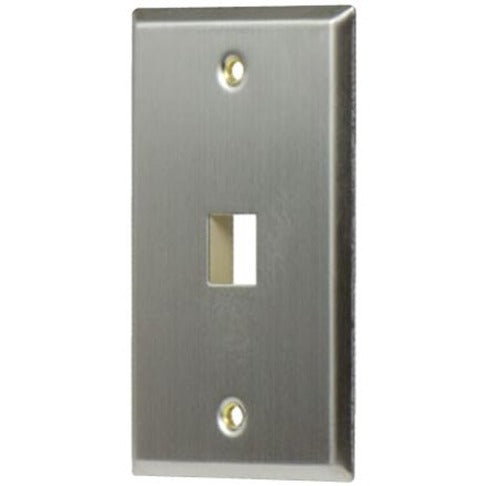 On-Q WP3401-SS 1-Gang, 1-Port Wall Plate, Stainless Steel
