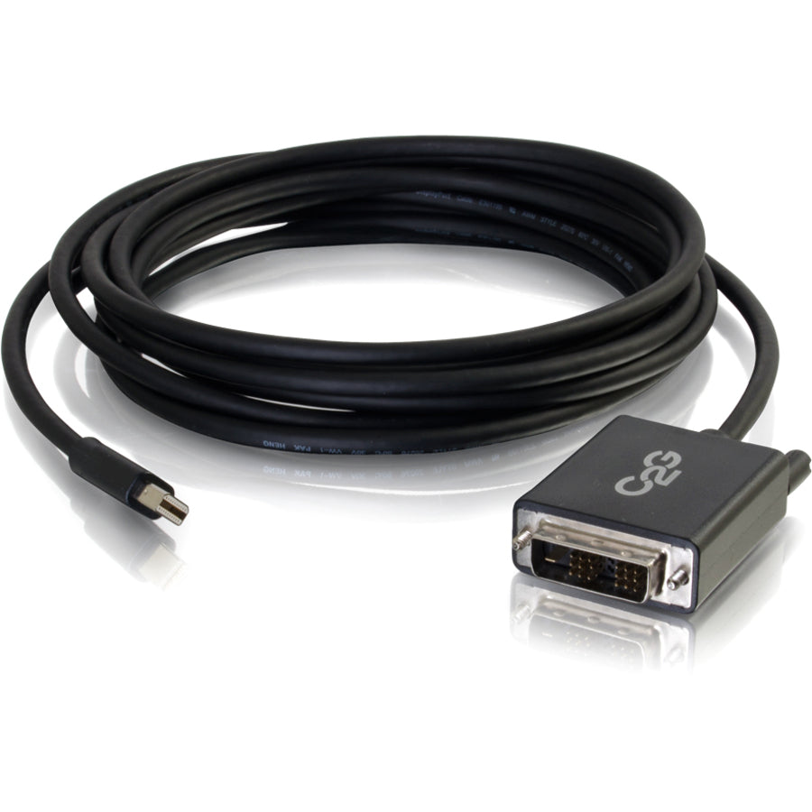 C2G 3ft Mini DisplayPort to DVI Cable - Single Link DVI-D Adapter - Black (54334)