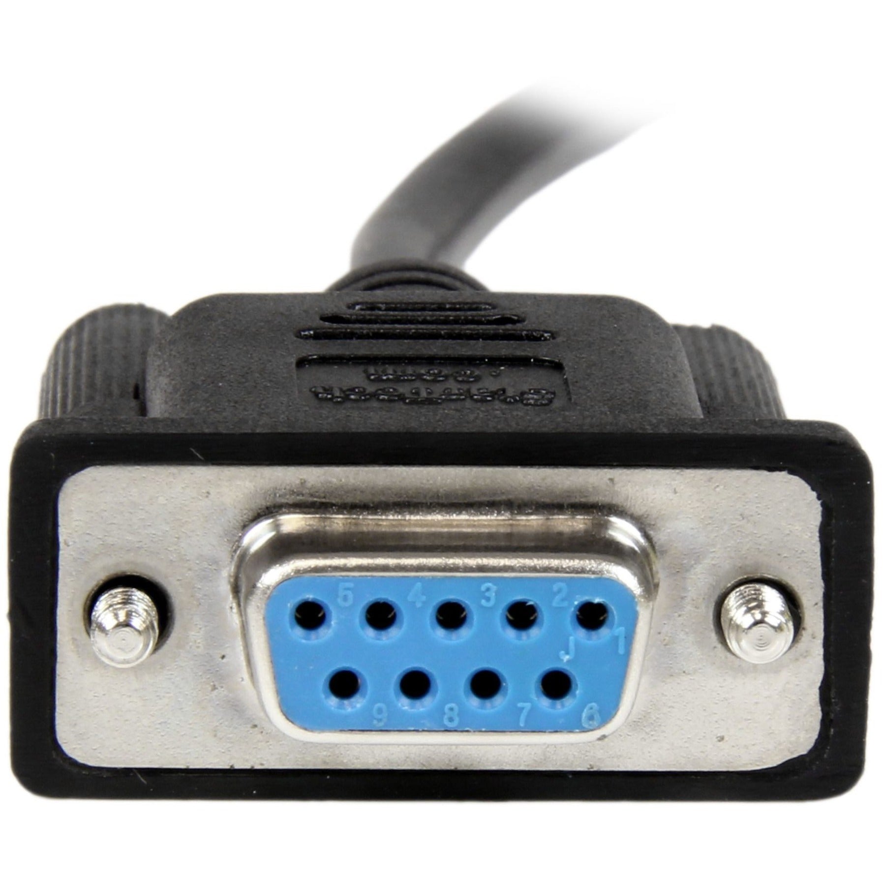 StarTech.com SCNM9FF2MBK 2m Black DB9 RS232 Serial Null Modem Cable F/F, Molded, EMI Protection, Strain Relief