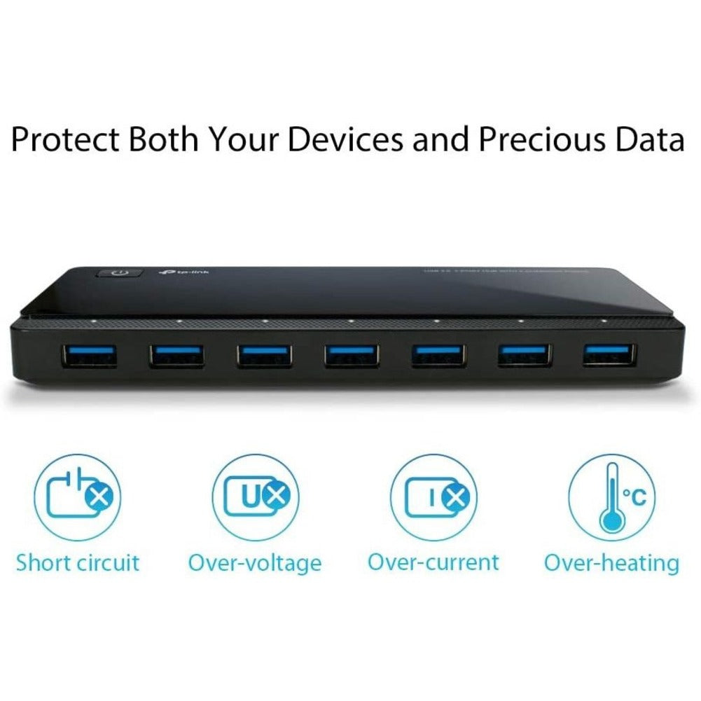 TP-Link UH720 USB 3.0 7-Port Hub with 2 Charging Ports, Expand Your USB Connectivity and Charge Devices Simultaneously
