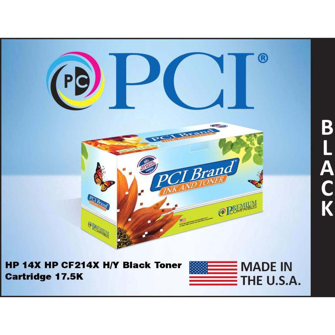 Premium Compatibles CF214X-PCI HP 14X Black Toner Cartridge 17.5K Yield, Made in the USA