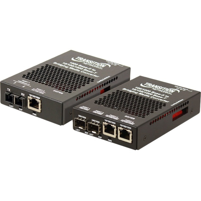 Transition Networks SGFEB1040-130-NA 10/100/1000 Ethernet Media Converter Stand-Alone, Twisted Pair, Gigabit Ethernet