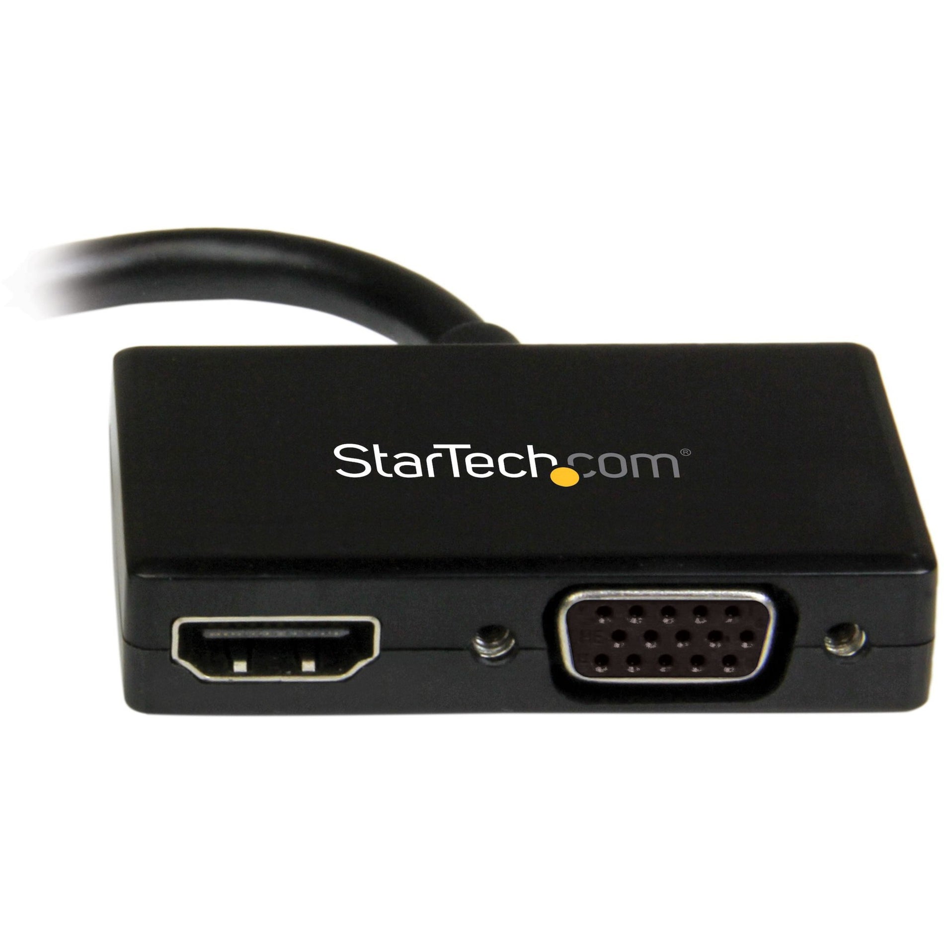 StarTech.com MDP2HDVGA Travel A/V Adapter: 2-in-1 Mini DisplayPort to HDMI or VGA Converter, Active, 6" Cable Length