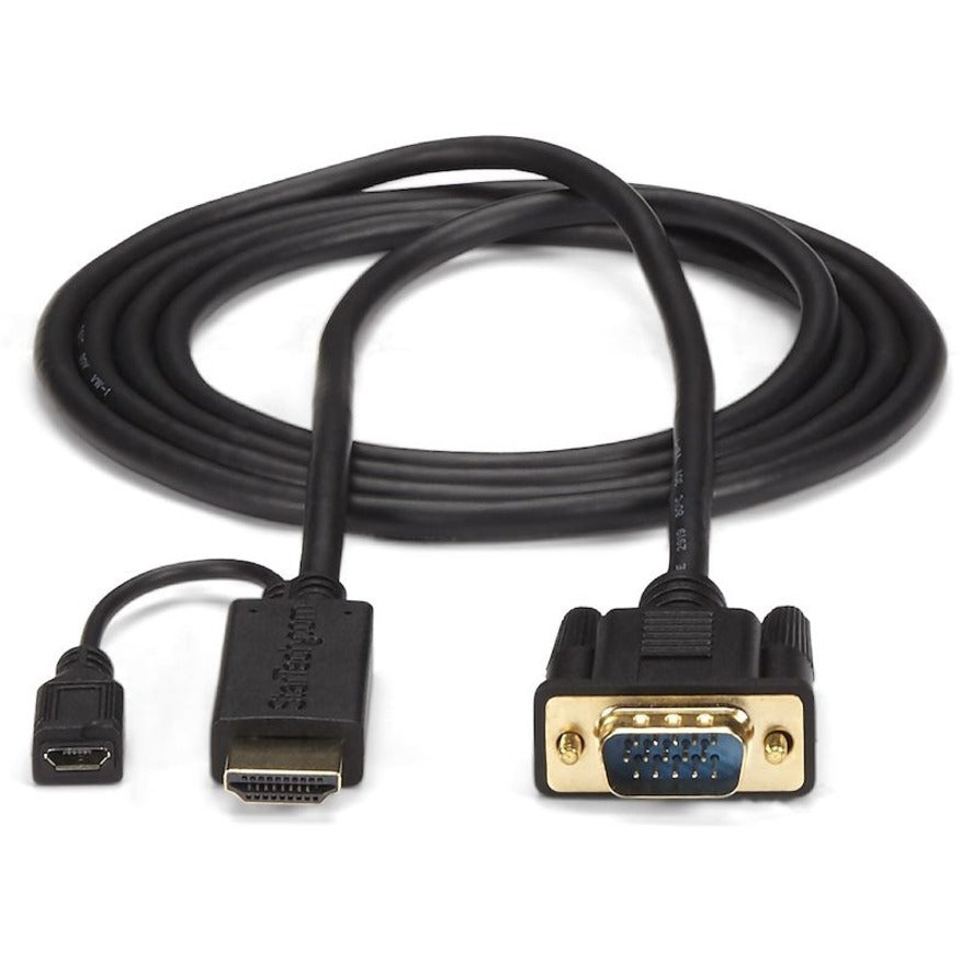 StarTech.com HD2VGAMM10 HDMI to VGA Video Cable Adapter, 10 ft - Plug & Play, 1920x1200 or 1080p