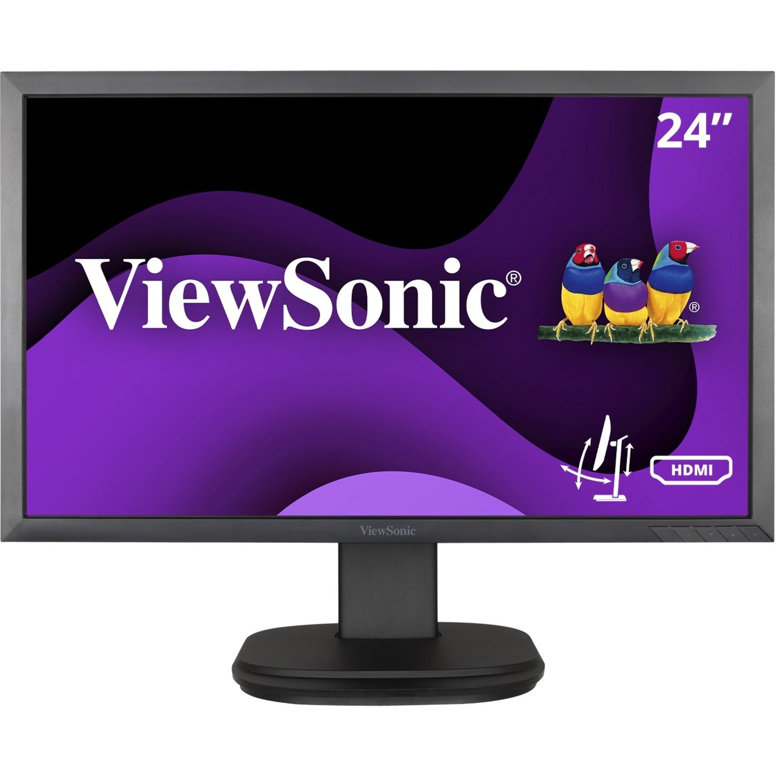 ViewSonic VG2439SMH 24'' Full HD Ergonomic LED Monitor with Advanced Connectivity, 16:9, 75Hz Refresh Rate, USB Hub