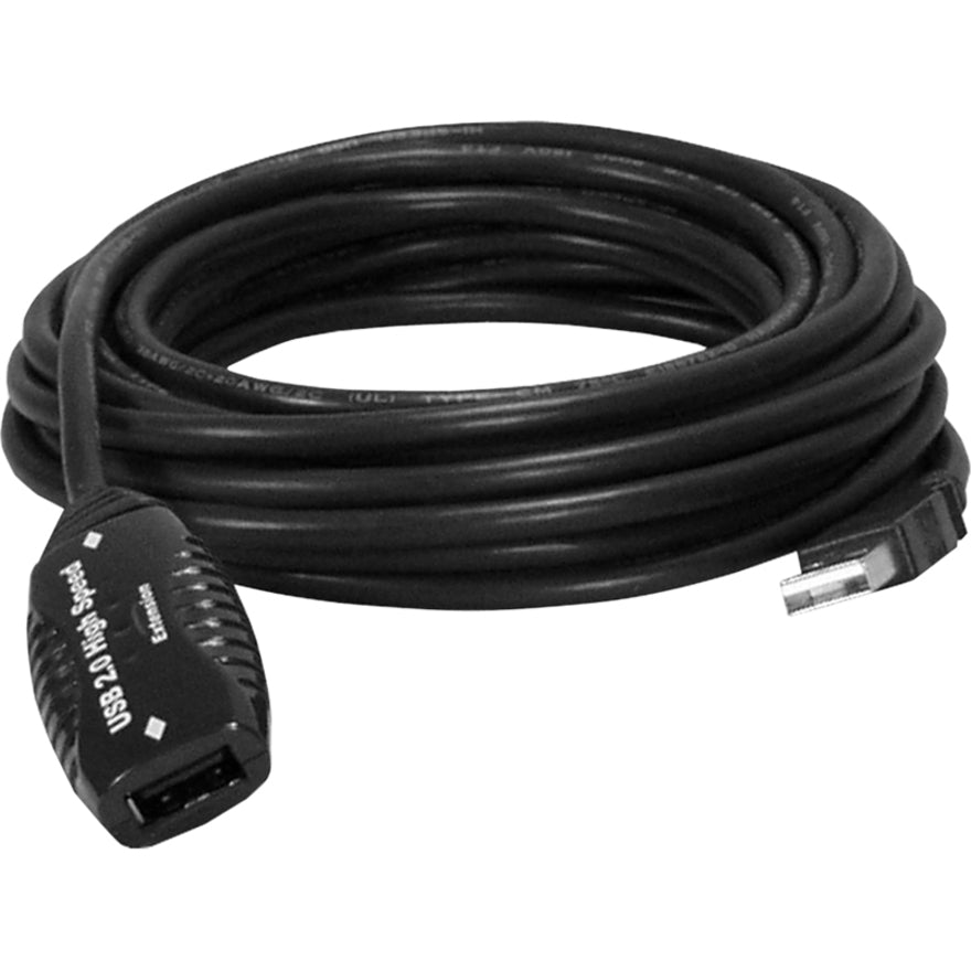 QVS USB2-RPTRMC 16ft USB 2.0 480Mbps Active Extension Cable, Extends up to 80ft