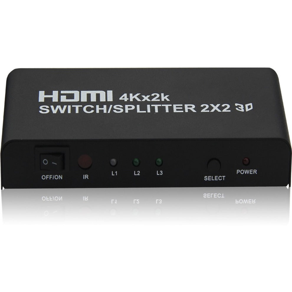 4XEM 4XHDMI2X24K 2 Port HDMI 4K Splitter, Supports 3840 × 2160 Resolution, 1 Year Warranty, RoHS & WEEE Certified