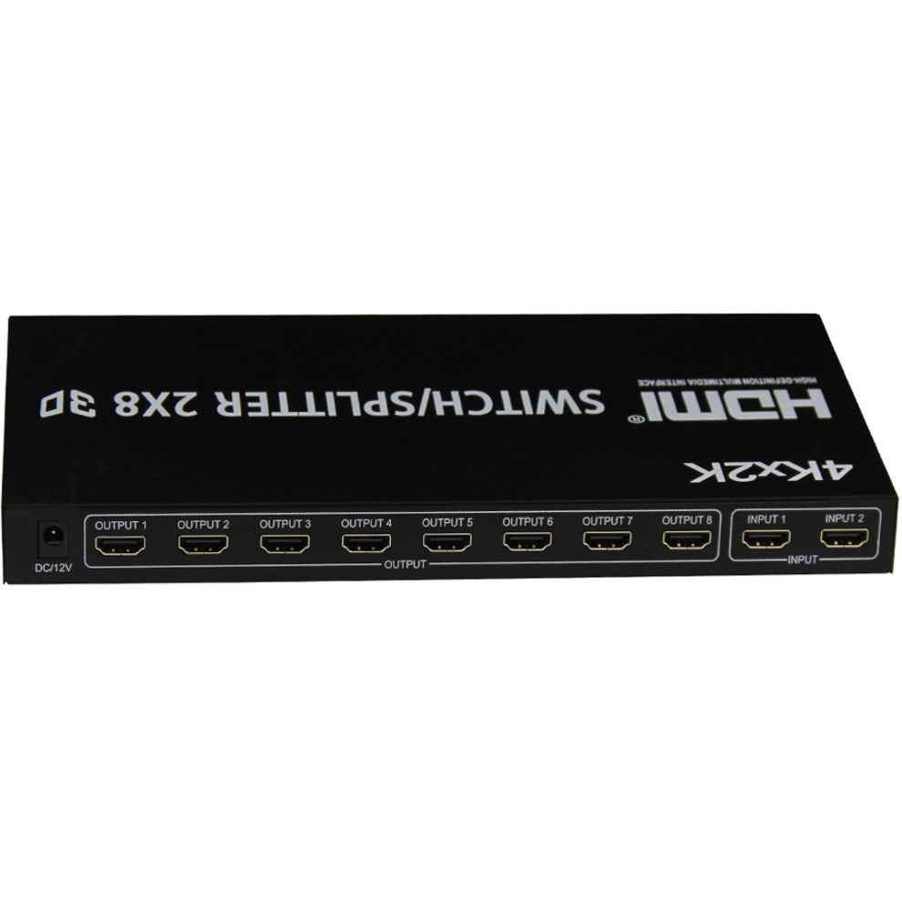 4XEM 4XHDMI2X84K 4K HDMI Switcher/Splitter 2x8, Supports 3840x2160 Resolution, 2 Year Warranty, Made in China