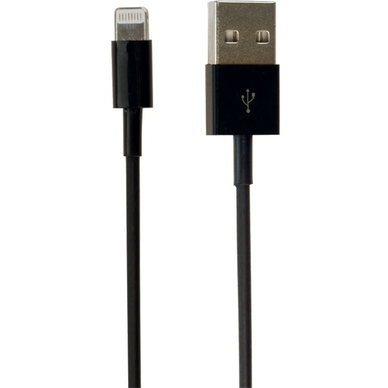 VisionTek 900776 Lightning to USB Black 1 Meter Cable, Sturdy, Wear Resistant, Tear Resistant, Plug & Play, Charging