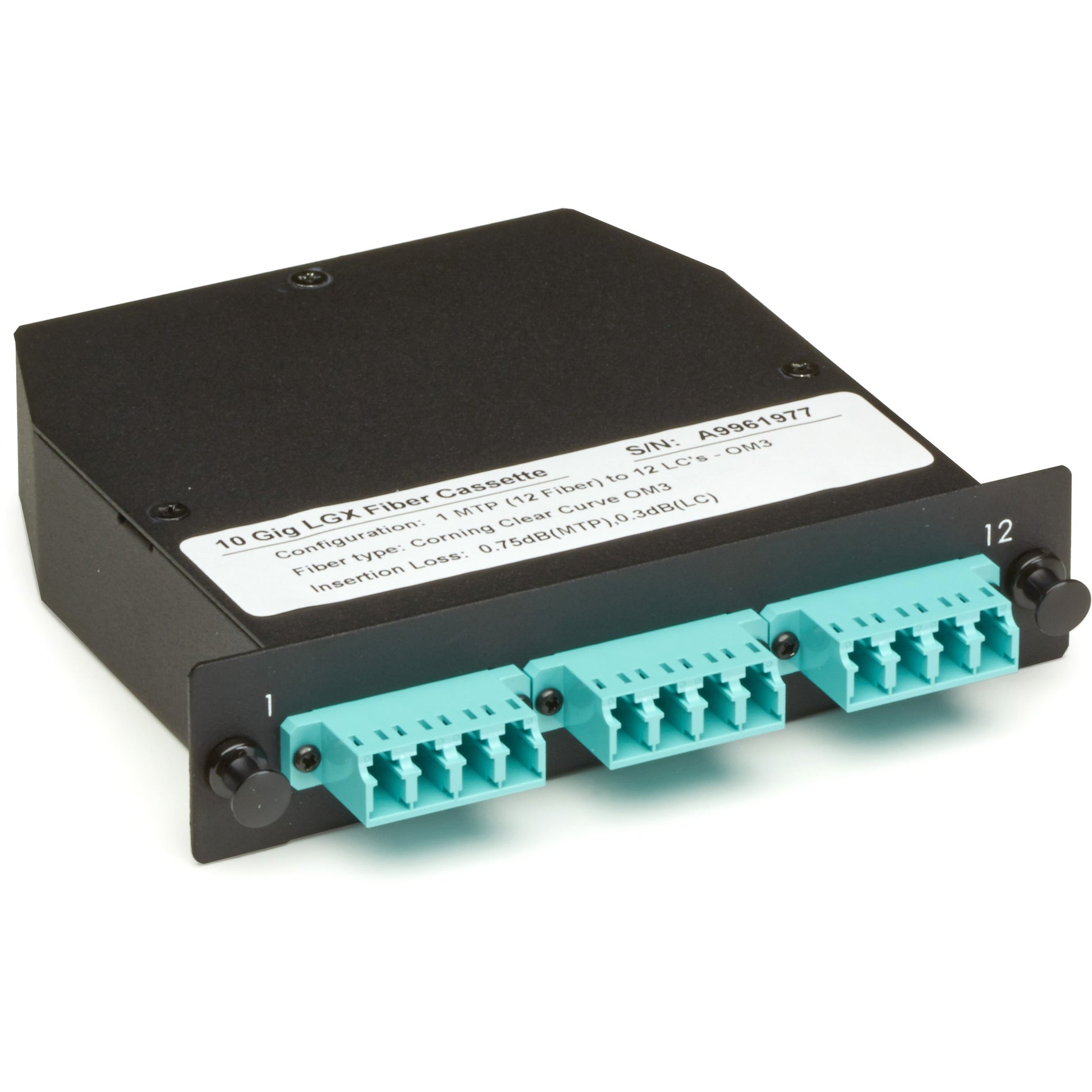 Black Box FOCA20M3-1MP12-12LC Network Patch Panel, TAA Compliant, Lifetime Warranty