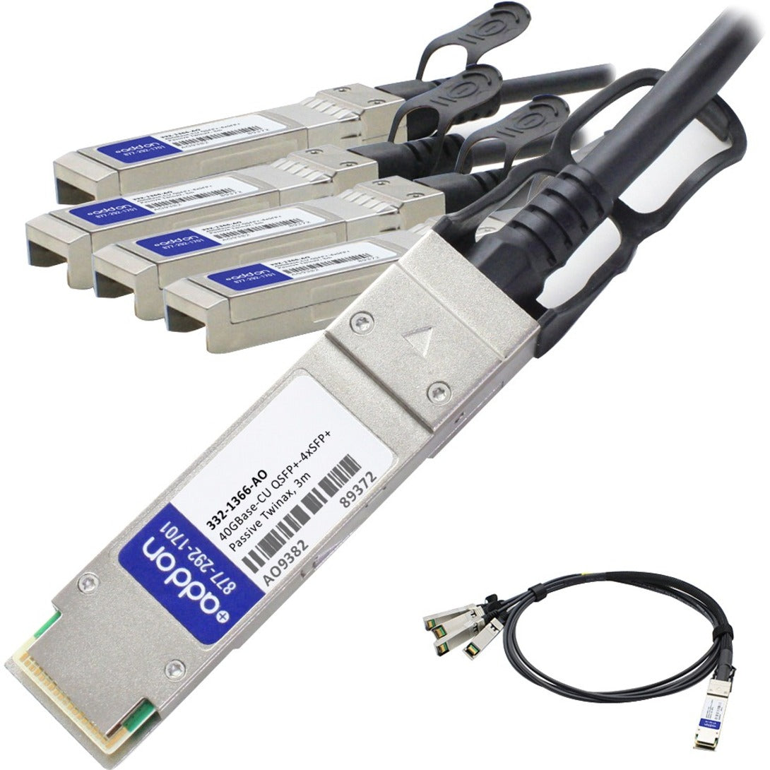AddOn 332-1366-AO Dell QSFP+/SFP+ Network Cable, 40G Base-CU, 9.84 ft