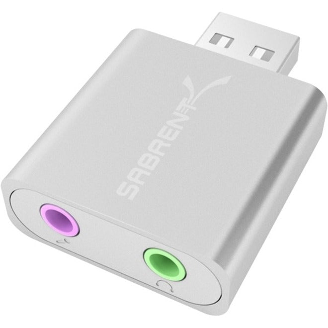 Sabrent AU-EMAC USB External Stereo Sound Adapter, Plug and Play for PC and Mac