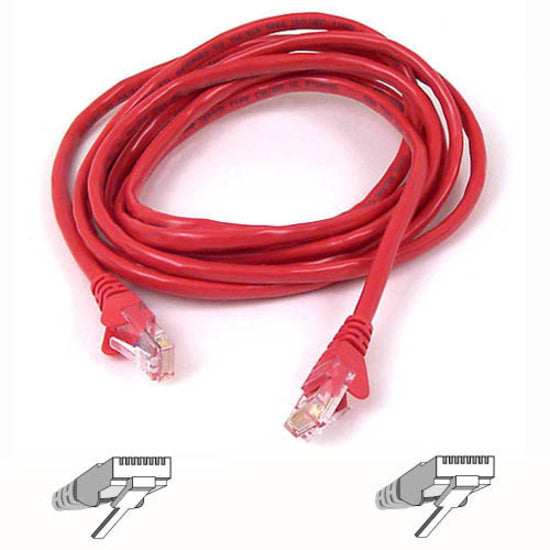 Belkin A3L980-10-RED-S Cat.6 Patch Network Cable, 10 ft, Snagless, Red
