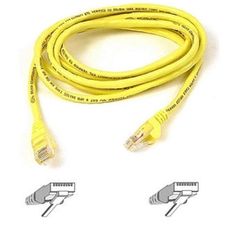 Belkin A3L791-06-YLW-S RJ45 Category 5e Patch Cable, 6 ft, Premium Snagless Moldings, PowerSum Tested
