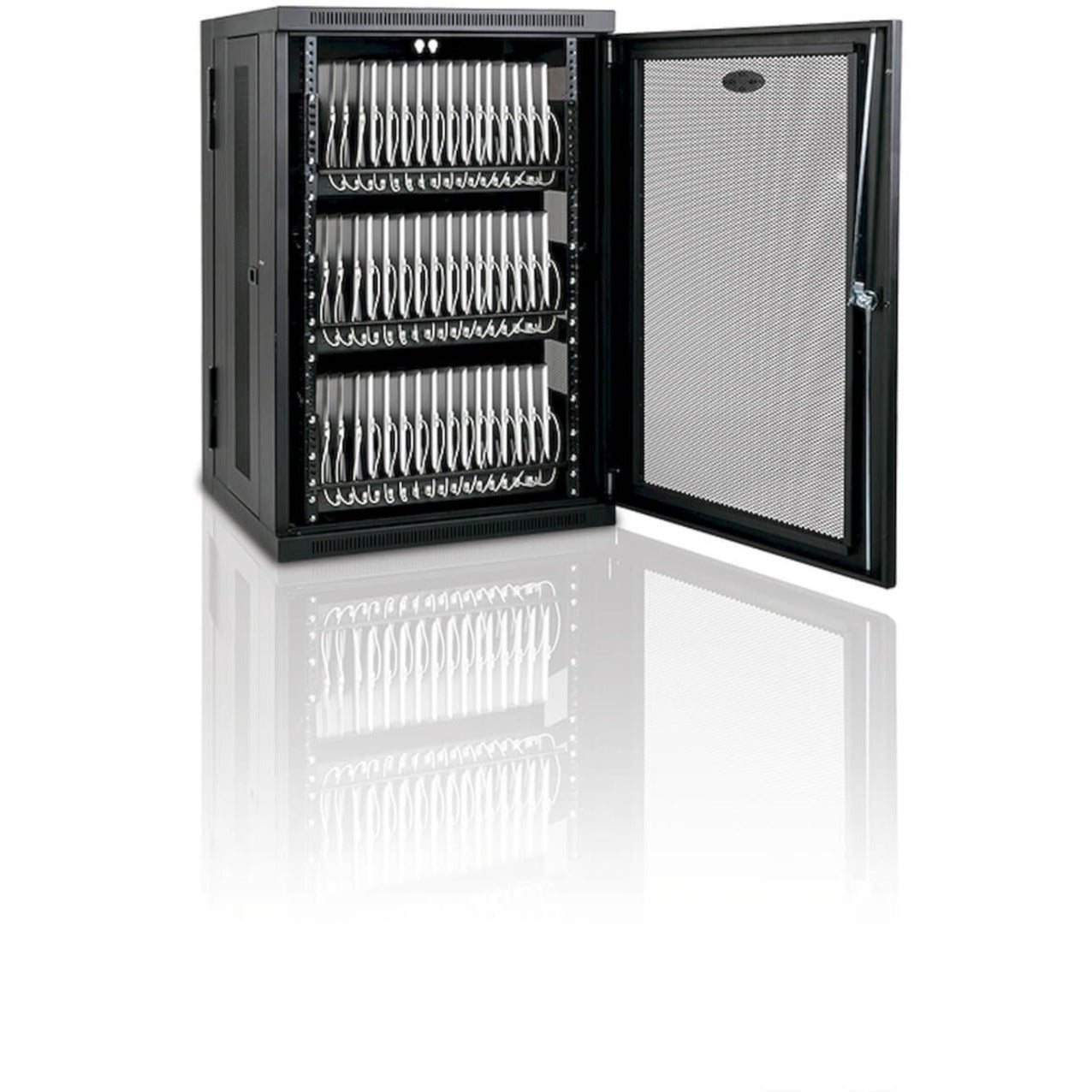 Tripp Lite CS48USB 48-Port USB Tablet Charging Station, Black, Locking Door, Flow-through Ventilation