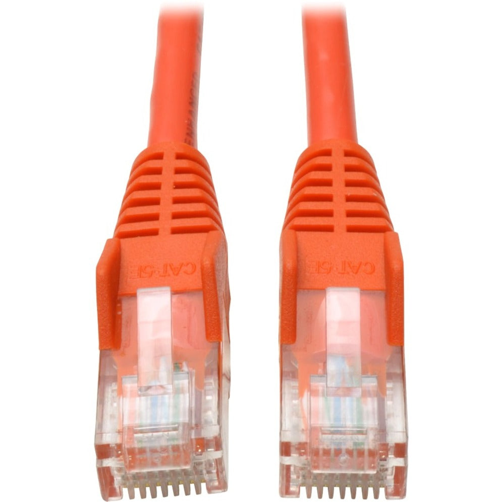 Tripp Lite N001-003-OR Cat5e 350MHz Snagless Molded Patch Cable (RJ45 M/M), Orange, 3-ft.