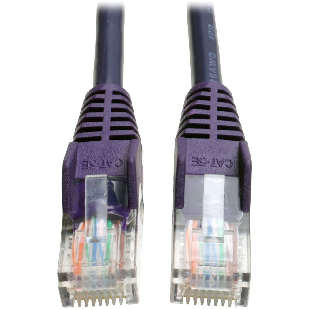 Tripp Lite N001-014-PU Cat5e 14-ft. Network Cable, Purple, Molded, Strain Relief, 1 Gbit/s