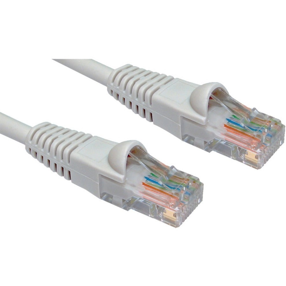W Box C5EGY7 Cat5e Patch Cable, 7 ft, Molded, Strain Relief, Snagless, Gold Plated Connectors