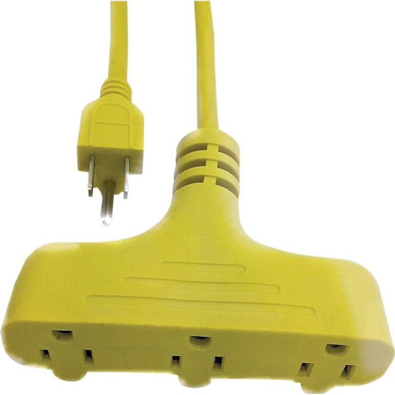 W Box CX14315 3 Tap Extension Cord, 15 ft, Yellow
