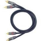 W Box CRCA23 3ft. RCA Stereo Cable, Gold Plated Connectors, 22 AWG, Black PVC Jacket