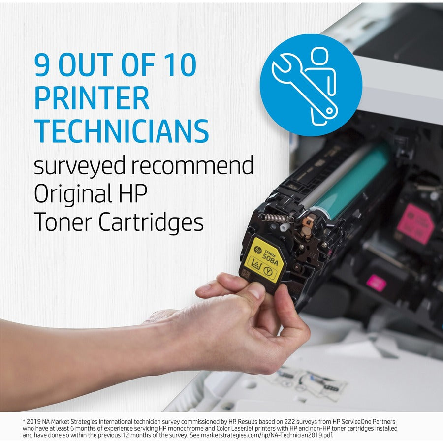 Toner Cartridge, HP 508X, 9,500 Page Yield, Cyan (CF361X)