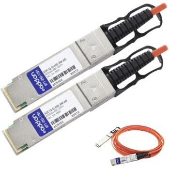 AddOn AOC-Q-Q-40G-3M-AO Fiber Optic Network Cable, 40GBase-AOC QSFP+ to QSFP+ Direct Attach Cable (850nm, MMF, 3m)