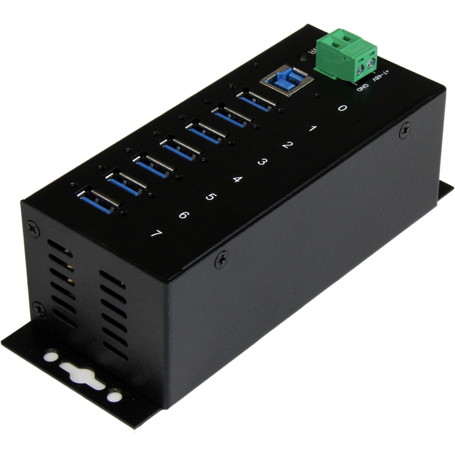 StarTech.com ST7300USBME 7 Port Industrial USB 3.0 Hub with ESD, TAA Compliant, RoHS Certified