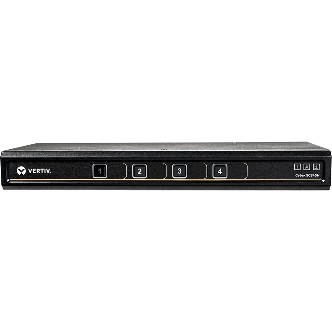 AVOCENT SC840H-001 Cybex Secure KVM Switch, 4 Computers Supported, 3 Year Warranty, 3840 x 2160 Resolution, USB, HDMI, PS/2 Ports
