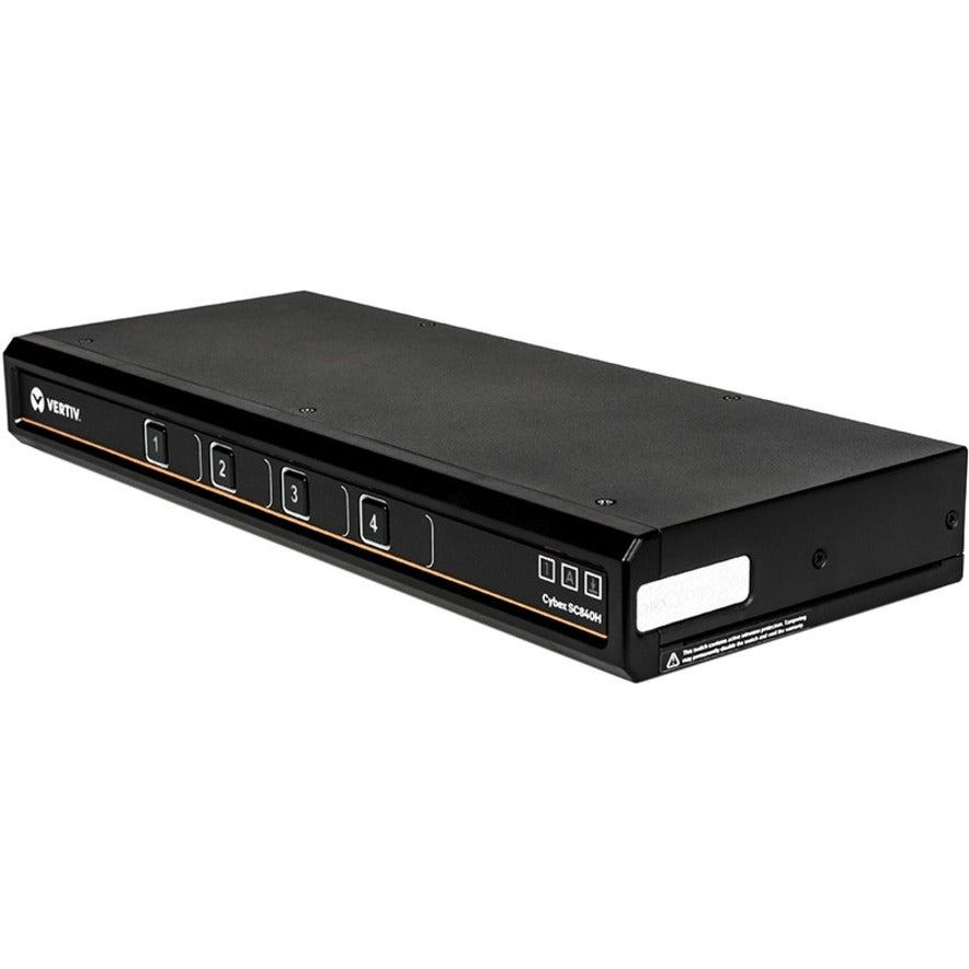 AVOCENT SC840H-001 Cybex Secure KVM Switch, 4 Computers Supported, 3 Year Warranty, 3840 x 2160 Resolution, USB, HDMI, PS/2 Ports