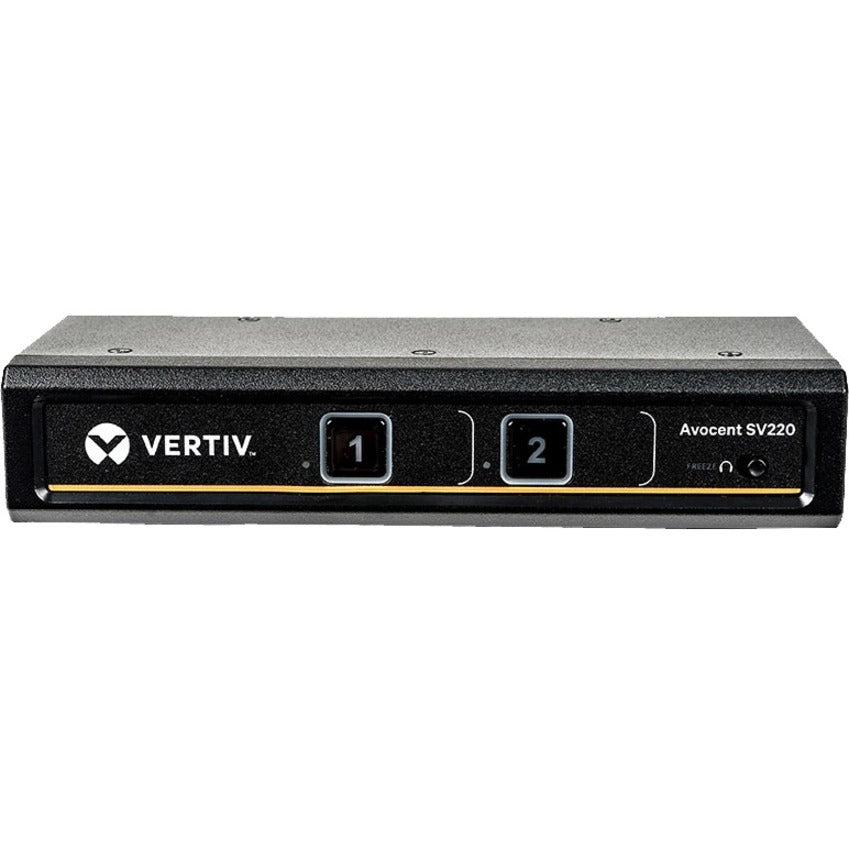 AVOCENT SV220-001 Vertiv Avocent SV200 Desktop KVM Switch, 2 Port, DVI-I, USB, 3840 x 2160 Resolution, 2 Year Warranty