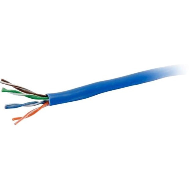 C2G 56015 500ft Cat6 Bulk Ethernet Cable with Solid Conductors - Blue, Flame Retardant