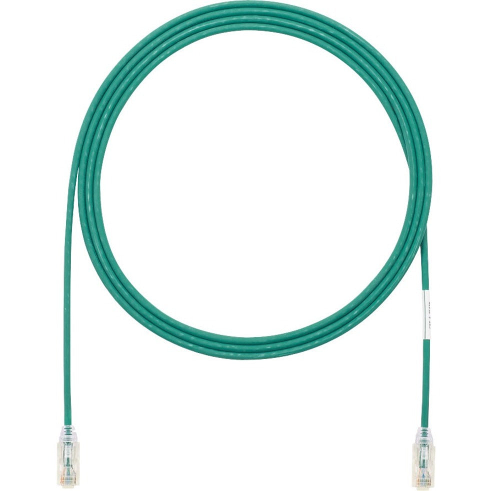 Panduit UTP28SP25GR Cat.6e UTP Cable, 25 ft, Stranded, Tangle-free, Green