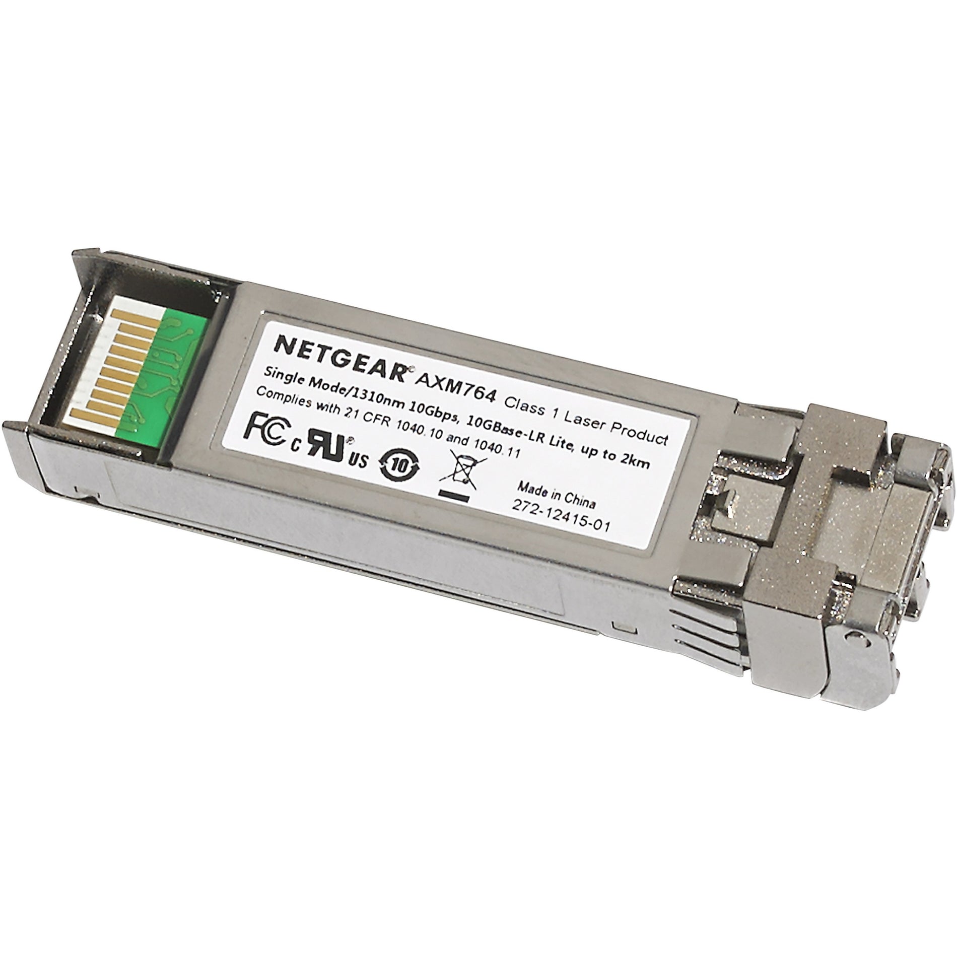 Netgear AXM764-10000S ProSAFE 10 Gigabit Base-LR Lite SFP+ Single Mode Module, 10GBase-LR, Optical Fiber, Lifetime Warranty
