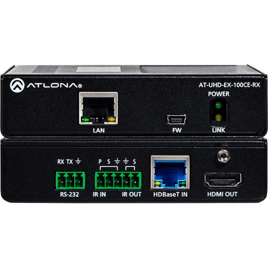 Atlona AT-UHD-EX-100CE-RX 4K/UHD HDMI Over 100M Receiver with Ethernet, Control and PoE