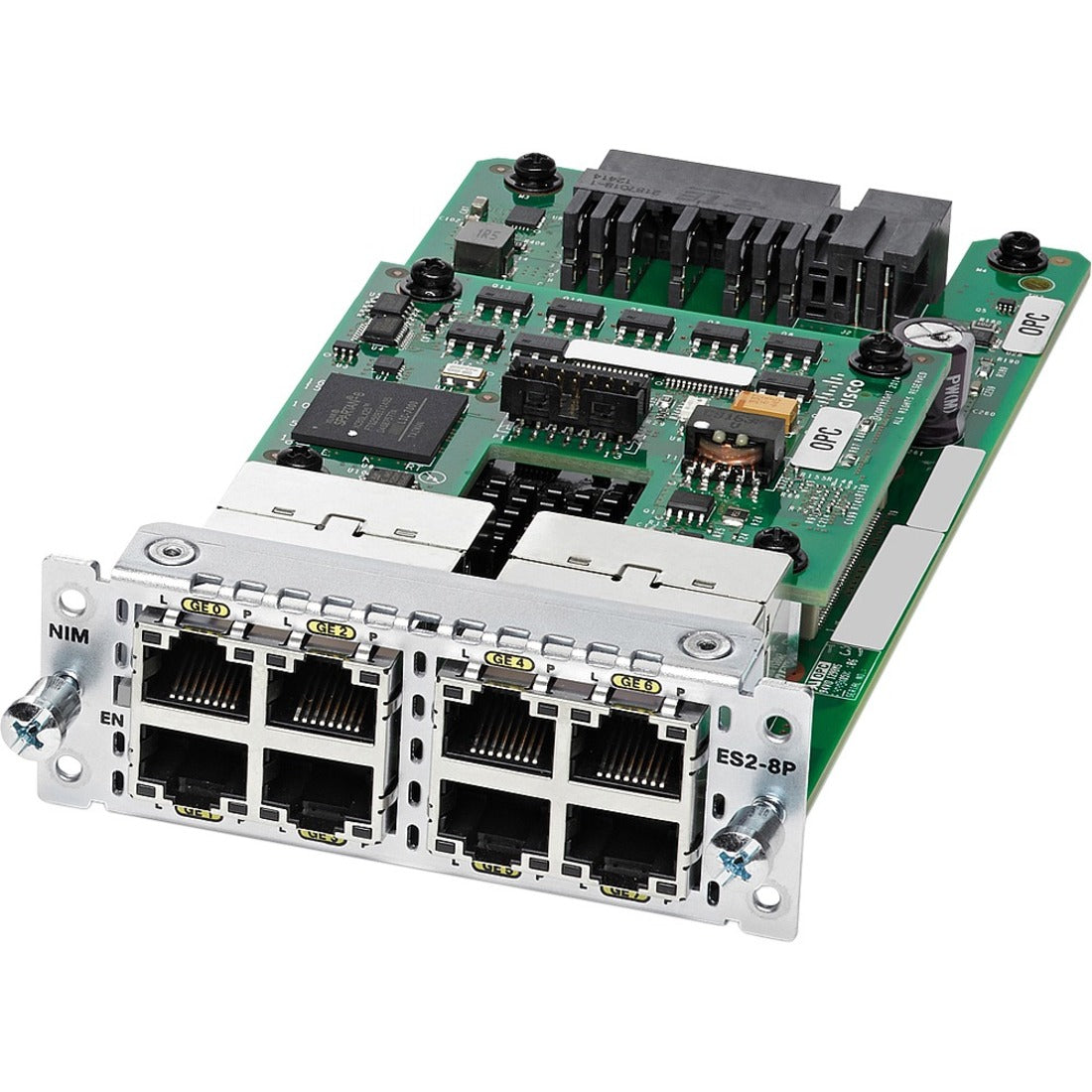 Cisco NIM-ES2-4 4-Port Gigabit Ethernet Switch NIM, for Optical Network and Data Networking