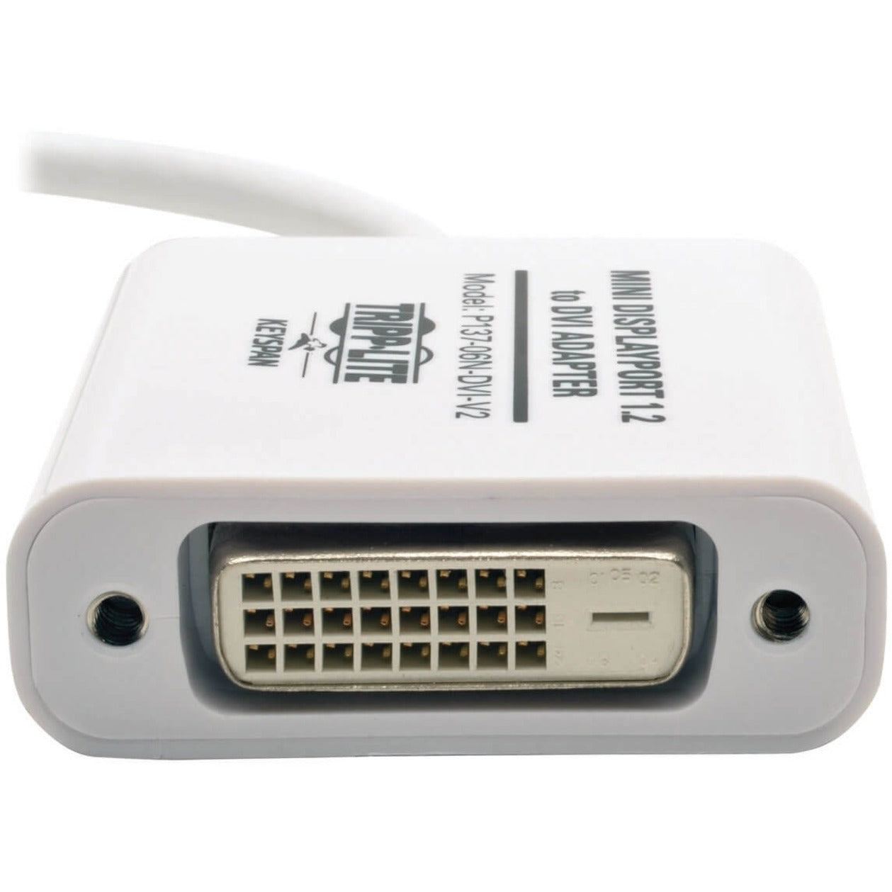 Tripp Lite P137-06N-DVI-V2 Mini Displayport 1.2 to DVI M/F Connector Cable, 6", 1920 x 1080, 17.3 Gbit/s