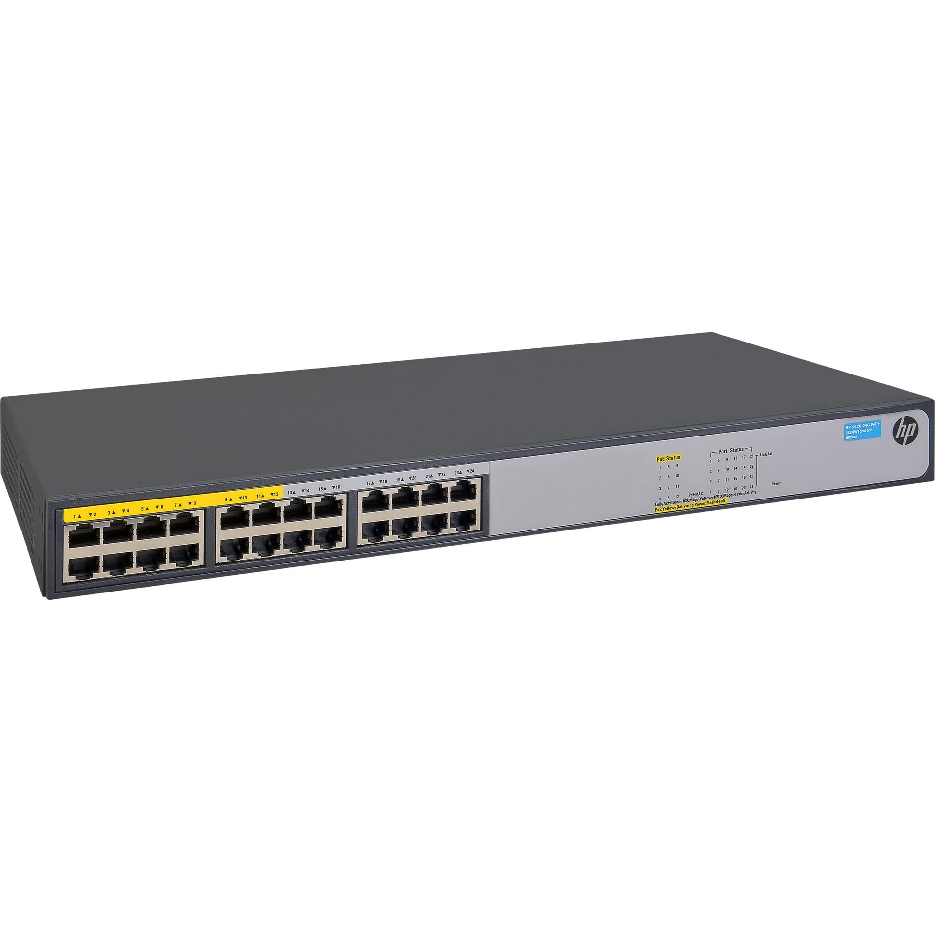 HPE 1420-24G-PoE+ (124W) Switch, 24 Gigabit Ethernet Network Ports