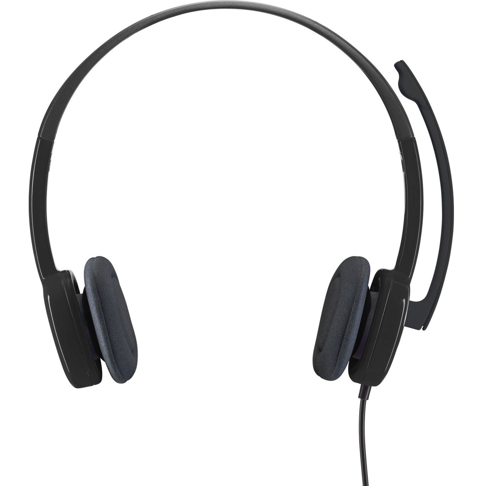 Logitech 981-000587 Stereo Headset H151, Binaural Over-the-head, 2 Year Warranty, Boom Microphone, Mini-phone (3.5mm) Interface, In-Line Controller, Comfortable, Adjustable Headband, Noise Canceling, Wired