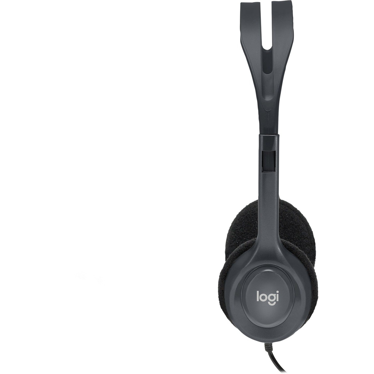 Logitech 981-000612 Stereo Headset H111, Flexible Boom Microphone, Comfortable and Reversible, Wired Over-the-head Headset