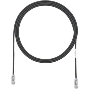 Panduit UTP28SP25BL Cat.6 UTP Patch Network Cable, 25 ft, Strain Relief, Tangle-free, Gold Plated Connectors, Black