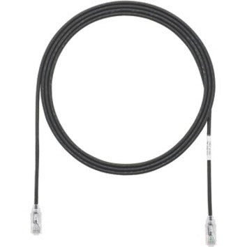 Panduit UTP28SP10BL Cat.6 UTP Patch Network Cable, 10 ft, Strain Relief, Tangle-free, Gold Plated Connectors, Black