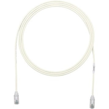 Panduit UTP28SP8IN Cat.6 UTP Patch Network Cable, 8" Length, Stranded, Tangle-free, Gold Plated Connectors, Off White