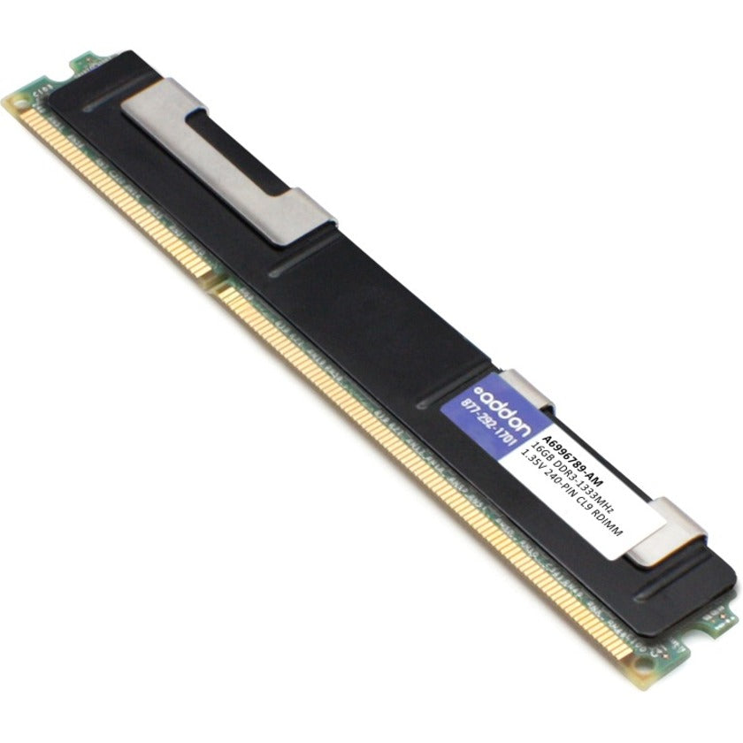 AddOn A6996789-AM 16GB DDR3 SDRAM Memory Module, ECC, CL9, 1333 MHz, 1.35V