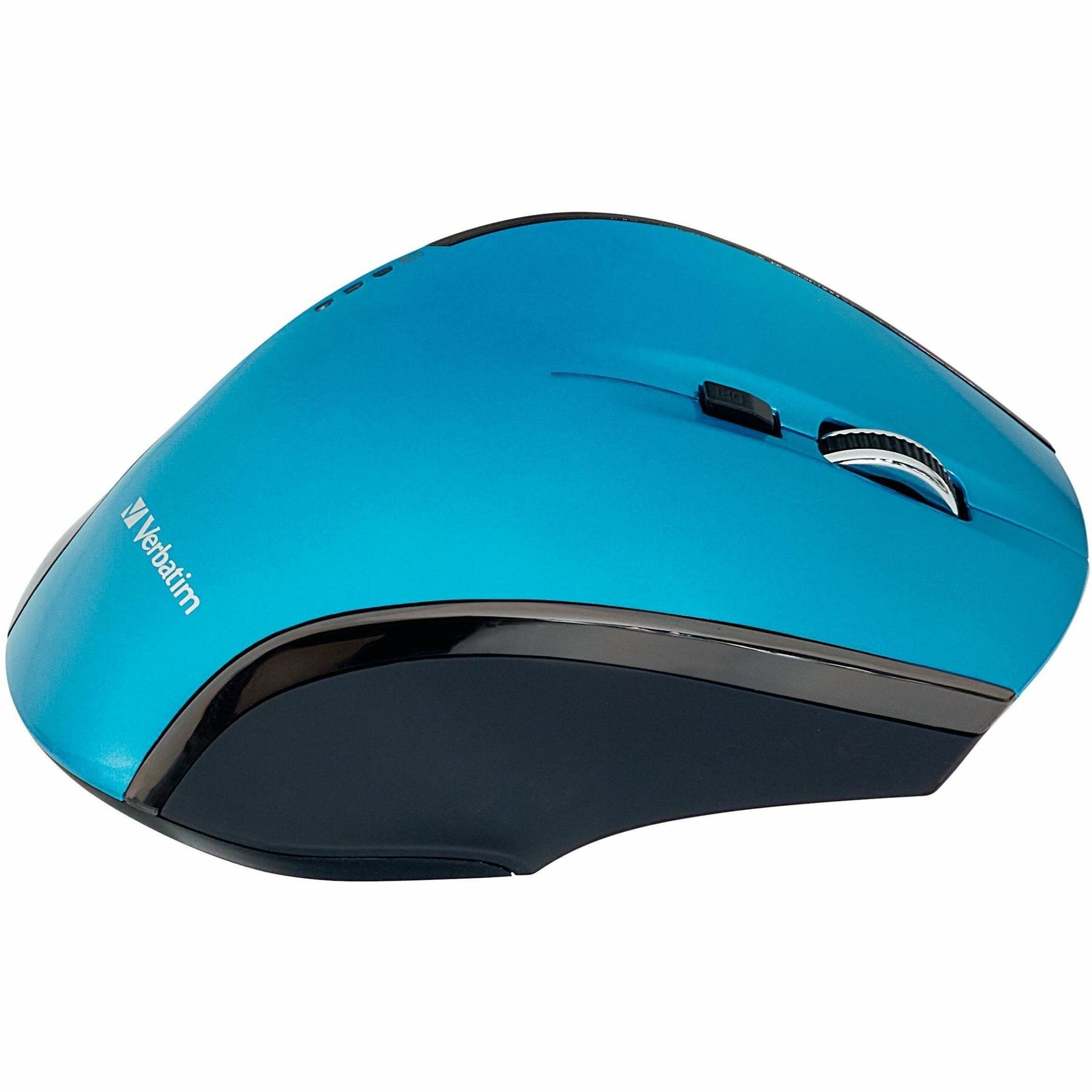 Verbatim 99019 Wireless Desktop 8-Button Deluxe Mouse, Blue LED, Radio Frequency