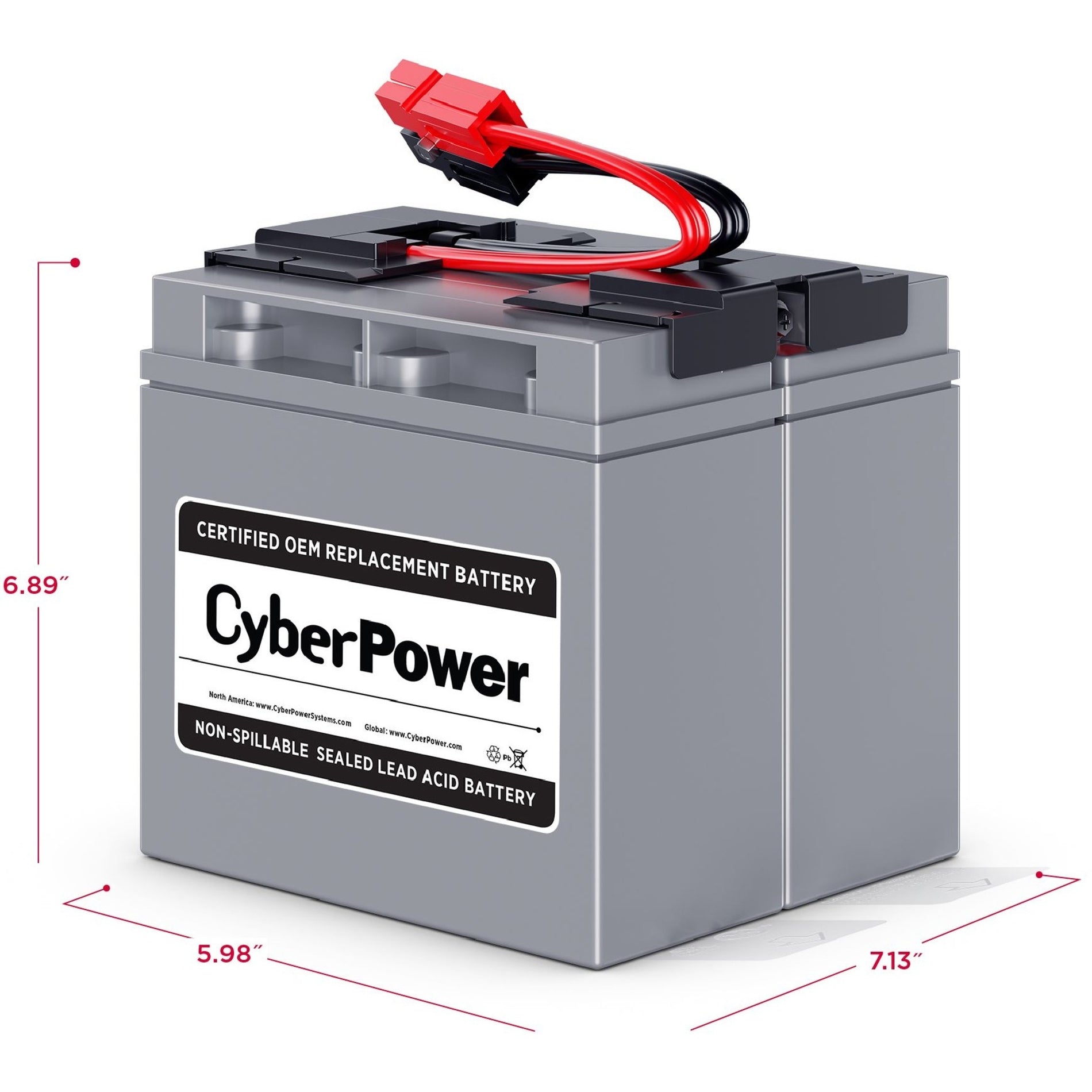 CyberPower RB12170X2A Replacement Battery Cartridge (RB12170X2A) Alternate-Image2 image
