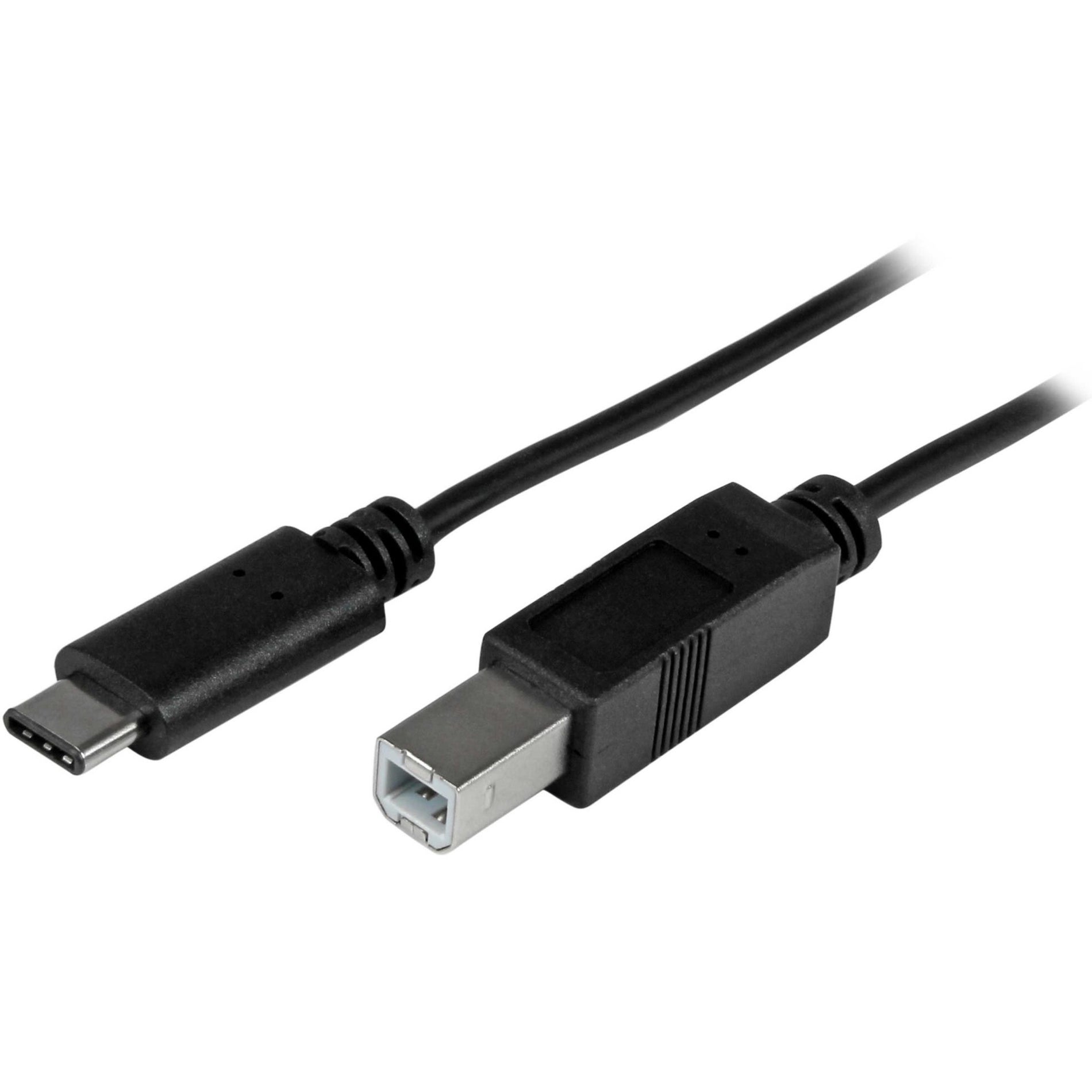 StarTech.com USB2CB1M 1m (3ft) USB-C to USB-B Cable, USB Type-C to USB Type-B Cable - Fast Data Transfer, Reversible, Black