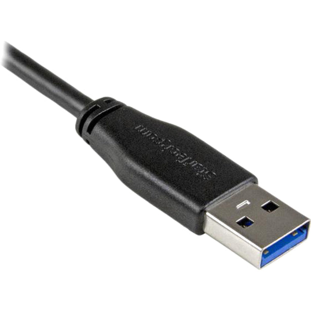 StarTech.com USB3AU2MRS Slim Micro USB 3.0 Cable - USB 3.0 A to Right-Angle Micro USB, 6 ft - Fast Data Transfer, Flexible and Durable