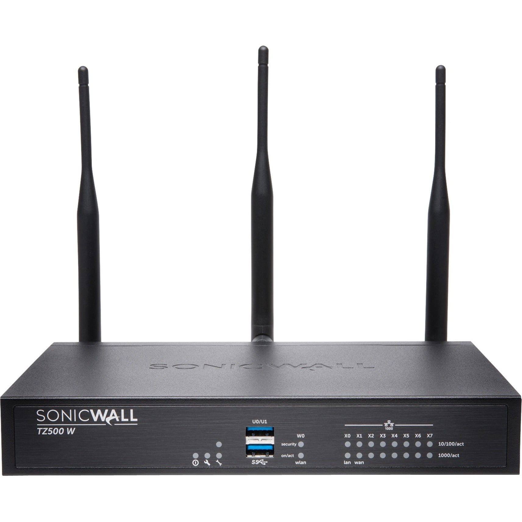 SonicWall 01-SSC-0212 TZ500 Network Security/Firewall Appliance, 8 Ports, Gigabit Ethernet, Wireless LAN, IEEE 802.11ac