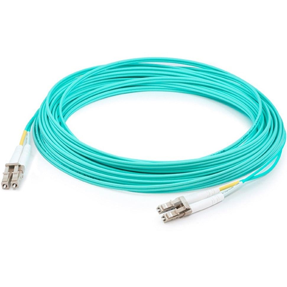 AddOn QK735A-AO Fiber Optic Duplex Patch Network Cable, 49.21 ft, Aqua, Multi-mode, Halogen Free