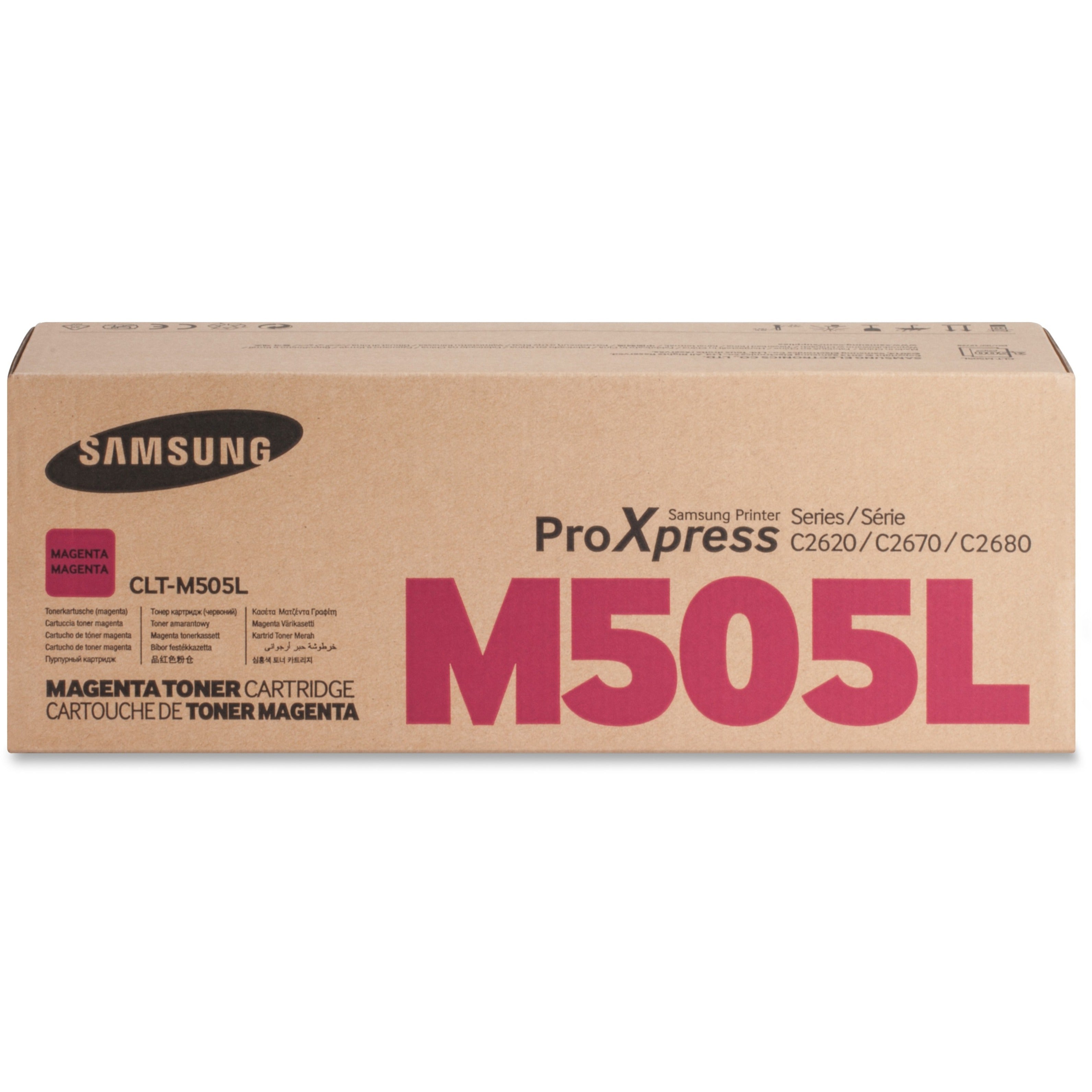 Samsung CLT-M505L Original Toner Cartridge (CLTM505L), Magenta, High Yield, 3500 Pages